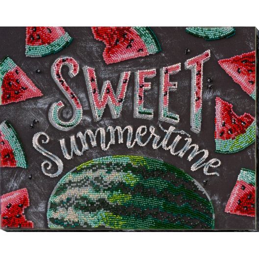 Main Bead Embroidery Kit Sweet summertime (Deco Scenes), AB-649 by Abris Art - buy online! ✿ Fast delivery ✿ Factory price ✿ Wholesale and retail ✿ Purchase Great kits for embroidery with beads