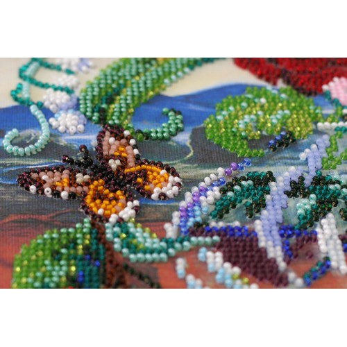 Main Bead Embroidery Kit Affectionate date (Flowers), AB-653 by Abris Art - buy online! ✿ Fast delivery ✿ Factory price ✿ Wholesale and retail ✿ Purchase Great kits for embroidery with beads