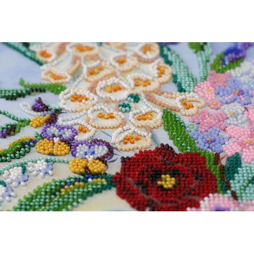 Main Bead Embroidery Kit Affectionate date (Flowers), AB-653 by Abris Art - buy online! ✿ Fast delivery ✿ Factory price ✿ Wholesale and retail ✿ Purchase Great kits for embroidery with beads