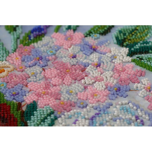 Main Bead Embroidery Kit Affectionate date (Flowers), AB-653 by Abris Art - buy online! ✿ Fast delivery ✿ Factory price ✿ Wholesale and retail ✿ Purchase Great kits for embroidery with beads