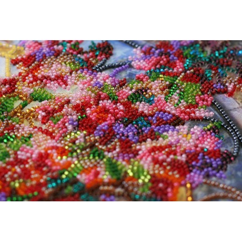 Main Bead Embroidery Kit Gentle glow (Flowers), AB-659 by Abris Art - buy online! ✿ Fast delivery ✿ Factory price ✿ Wholesale and retail ✿ Purchase Great kits for embroidery with beads