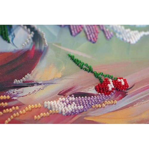 Main Bead Embroidery Kit Picturesque peonies (Flowers), AB-660 by Abris Art - buy online! ✿ Fast delivery ✿ Factory price ✿ Wholesale and retail ✿ Purchase Great kits for embroidery with beads