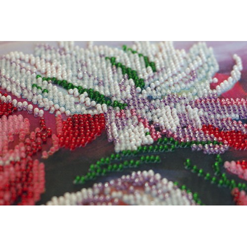 Main Bead Embroidery Kit Picturesque peonies (Flowers), AB-660 by Abris Art - buy online! ✿ Fast delivery ✿ Factory price ✿ Wholesale and retail ✿ Purchase Great kits for embroidery with beads