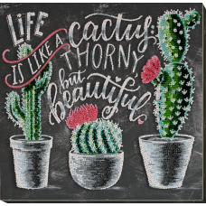 Набір для вишивання бісером на натуральному художньому холсті "Життя прекрасне"