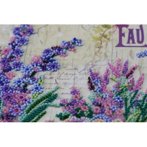 Main Bead Embroidery Kit Lavender chantilly (Flowers), AB-665 by Abris Art - buy online! ✿ Fast delivery ✿ Factory price ✿ Wholesale and retail ✿ Purchase Great kits for embroidery with beads