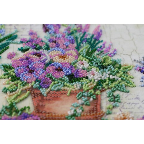 Main Bead Embroidery Kit Lavender chantilly (Flowers), AB-665 by Abris Art - buy online! ✿ Fast delivery ✿ Factory price ✿ Wholesale and retail ✿ Purchase Great kits for embroidery with beads