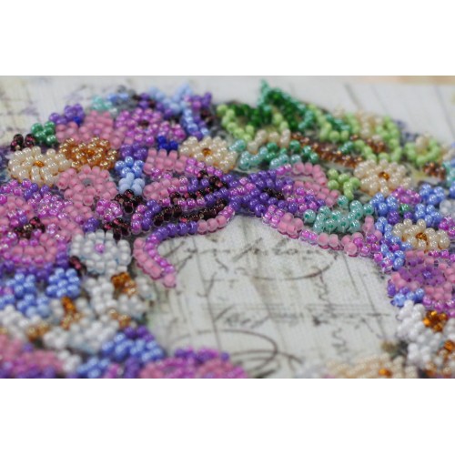 Main Bead Embroidery Kit Lavender chantilly (Flowers), AB-665 by Abris Art - buy online! ✿ Fast delivery ✿ Factory price ✿ Wholesale and retail ✿ Purchase Great kits for embroidery with beads
