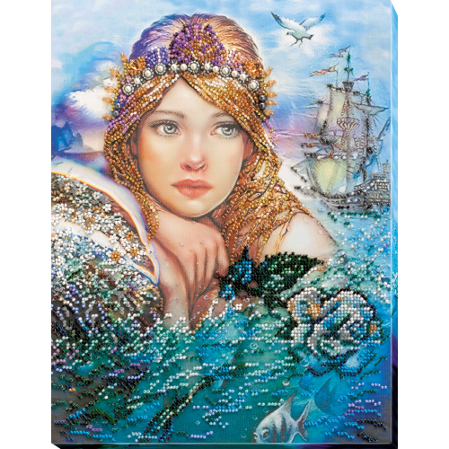 Main Bead Embroidery Kit Mermaid (Fantasy), AB-667 by Abris Art - buy online! ✿ Fast delivery ✿ Factory price ✿ Wholesale and retail ✿ Purchase Great kits for embroidery with beads
