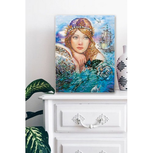 Main Bead Embroidery Kit Mermaid (Fantasy), AB-667 by Abris Art - buy online! ✿ Fast delivery ✿ Factory price ✿ Wholesale and retail ✿ Purchase Great kits for embroidery with beads