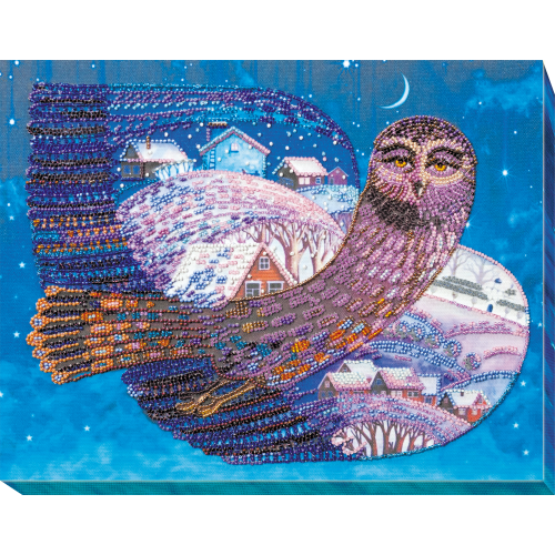 Main Bead Embroidery Kit On the wings of the night (Deco Scenes), AB-669 by Abris Art - buy online! ✿ Fast delivery ✿ Factory price ✿ Wholesale and retail ✿ Purchase Great kits for embroidery with beads