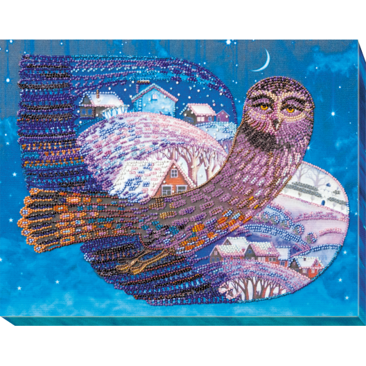 Main Bead Embroidery Kit On the wings of the night (Deco Scenes), AB-669 by Abris Art - buy online! ✿ Fast delivery ✿ Factory price ✿ Wholesale and retail ✿ Purchase Great kits for embroidery with beads