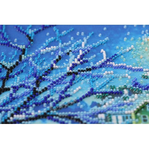 Main Bead Embroidery Kit Shining blue (Landscapes), AB-670 by Abris Art - buy online! ✿ Fast delivery ✿ Factory price ✿ Wholesale and retail ✿ Purchase Great kits for embroidery with beads