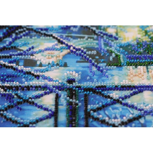 Main Bead Embroidery Kit Shining blue (Landscapes), AB-670 by Abris Art - buy online! ✿ Fast delivery ✿ Factory price ✿ Wholesale and retail ✿ Purchase Great kits for embroidery with beads