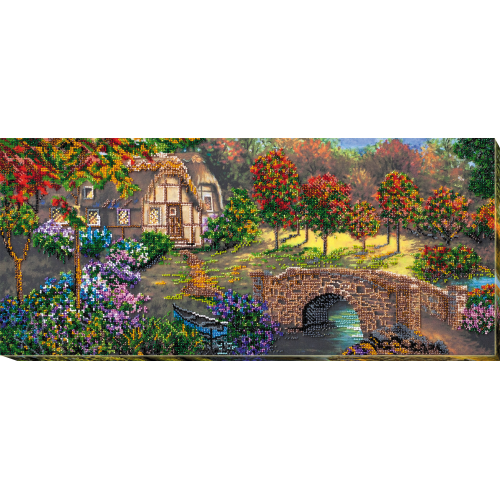 Main Bead Embroidery Kit Bridge (Landscapes), AB-674 by Abris Art - buy online! ✿ Fast delivery ✿ Factory price ✿ Wholesale and retail ✿ Purchase Great kits for embroidery with beads