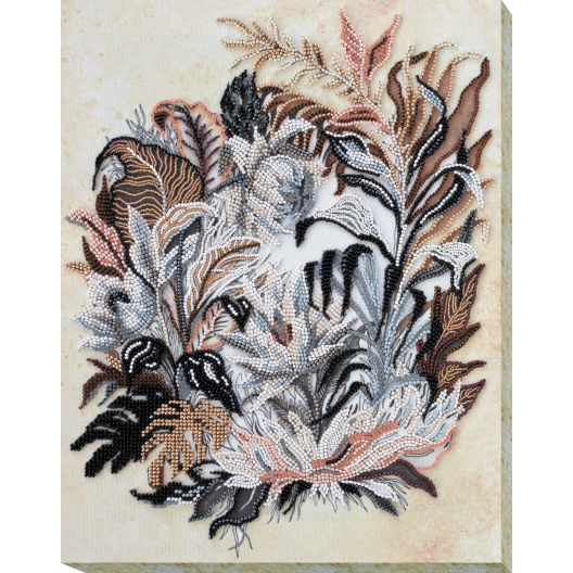 Main Bead Embroidery Kit Sepia drawing (Flowers), AB-679 by Abris Art - buy online! ✿ Fast delivery ✿ Factory price ✿ Wholesale and retail ✿ Purchase Great kits for embroidery with beads