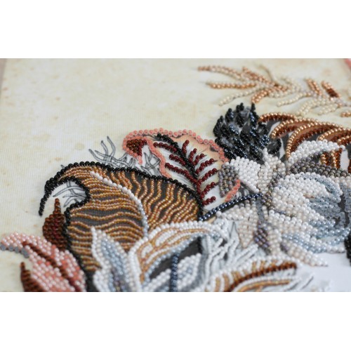 Main Bead Embroidery Kit Sepia drawing (Flowers), AB-679 by Abris Art - buy online! ✿ Fast delivery ✿ Factory price ✿ Wholesale and retail ✿ Purchase Great kits for embroidery with beads