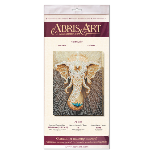 Main Bead Embroidery Kit White (Deco Scenes), AB-681 by Abris Art - buy online! ✿ Fast delivery ✿ Factory price ✿ Wholesale and retail ✿ Purchase Great kits for embroidery with beads
