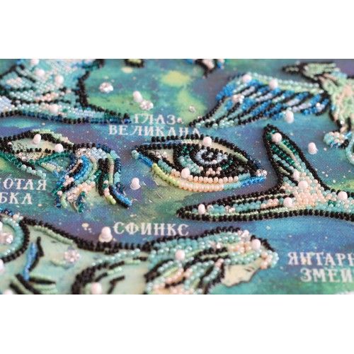 Main Bead Embroidery Kit Non-existent constellation map (Fantasy), AB-686 by Abris Art - buy online! ✿ Fast delivery ✿ Factory price ✿ Wholesale and retail ✿ Purchase Great kits for embroidery with beads