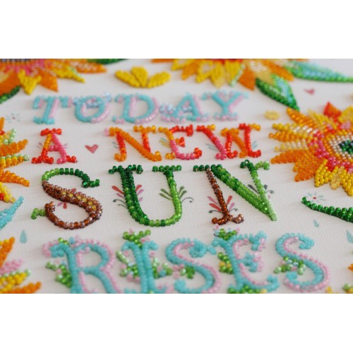 Main Bead Embroidery Kit Little suns (Flowers), AB-688 by Abris Art - buy online! ✿ Fast delivery ✿ Factory price ✿ Wholesale and retail ✿ Purchase Great kits for embroidery with beads