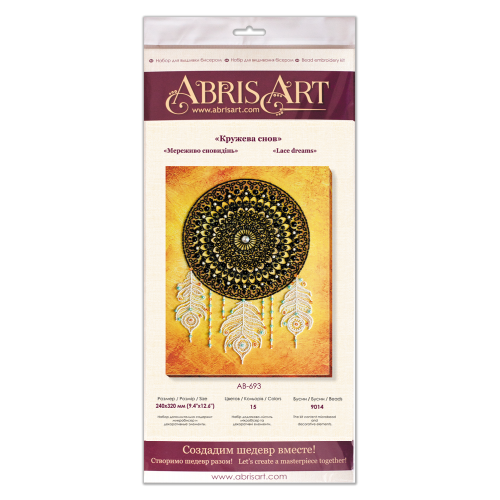 Main Bead Embroidery Kit Lace dreams (Deco Scenes), AB-693 by Abris Art - buy online! ✿ Fast delivery ✿ Factory price ✿ Wholesale and retail ✿ Purchase Great kits for embroidery with beads