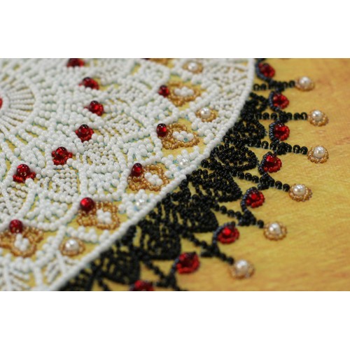 Main Bead Embroidery Kit Lace tie (Deco Scenes), AB-694 by Abris Art - buy online! ✿ Fast delivery ✿ Factory price ✿ Wholesale and retail ✿ Purchase Great kits for embroidery with beads