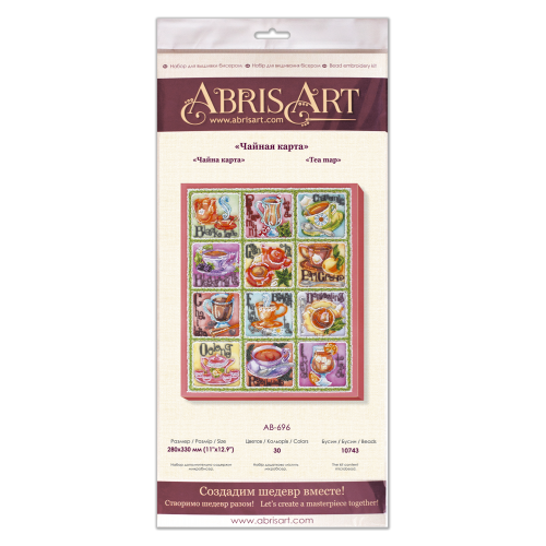 Main Bead Embroidery Kit Tea map (Household stories), AB-696 by Abris Art - buy online! ✿ Fast delivery ✿ Factory price ✿ Wholesale and retail ✿ Purchase Great kits for embroidery with beads