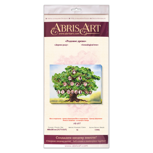 Main Bead Embroidery Kit Genealogical tree (Household stories), AB-697 by Abris Art - buy online! ✿ Fast delivery ✿ Factory price ✿ Wholesale and retail ✿ Purchase Great kits for embroidery with beads