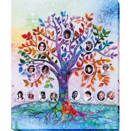 Main Bead Embroidery Kit Family tree (Household stories), AB-698 by Abris Art - buy online! ✿ Fast delivery ✿ Factory price ✿ Wholesale and retail ✿ Purchase Great kits for embroidery with beads