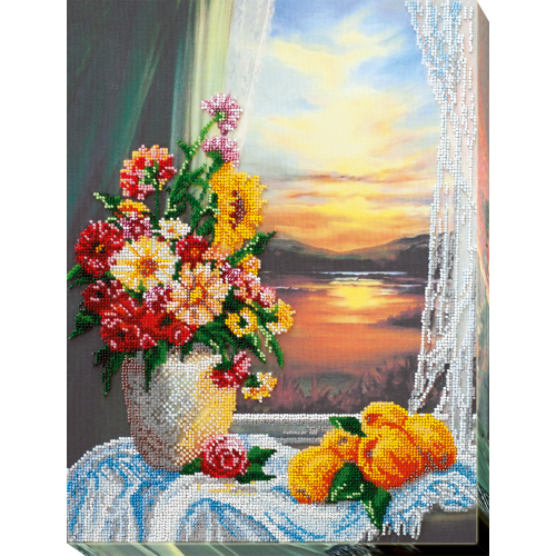 Main Bead Embroidery Kit Still life with quince (Still life), AB-703 by Abris Art - buy online! ✿ Fast delivery ✿ Factory price ✿ Wholesale and retail ✿ Purchase Great kits for embroidery with beads