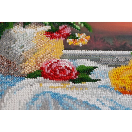 Main Bead Embroidery Kit Still life with quince (Still life), AB-703 by Abris Art - buy online! ✿ Fast delivery ✿ Factory price ✿ Wholesale and retail ✿ Purchase Great kits for embroidery with beads