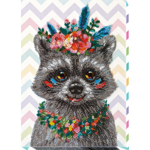 Main Bead Embroidery Kit Raccoon wanted (Deco Scenes), AB-707 by Abris Art - buy online! ✿ Fast delivery ✿ Factory price ✿ Wholesale and retail ✿ Purchase Great kits for embroidery with beads