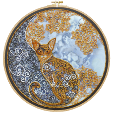 Main Bead Embroidery Kit Moon cat (Deco Scenes)