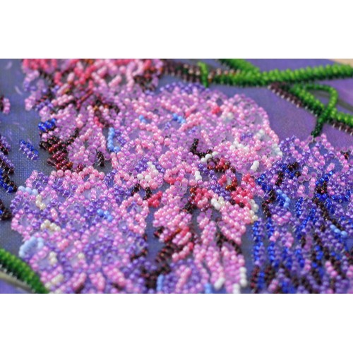 Main Bead Embroidery Kit Wisteria (Flowers), AB-711 by Abris Art - buy online! ✿ Fast delivery ✿ Factory price ✿ Wholesale and retail ✿ Purchase Great kits for embroidery with beads