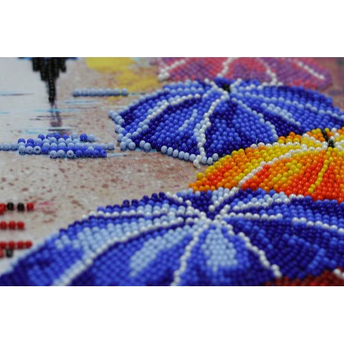 Main Bead Embroidery Kit Umbrellas (Romanticism), AB-713 by Abris Art - buy online! ✿ Fast delivery ✿ Factory price ✿ Wholesale and retail ✿ Purchase Great kits for embroidery with beads