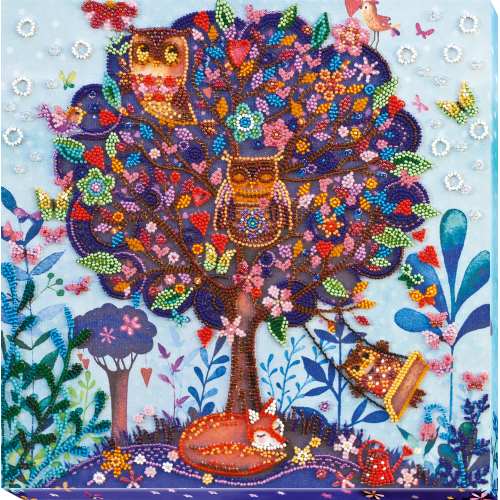 Main Bead Embroidery Kit Dream of the fox (Deco Scenes), AB-718 by Abris Art - buy online! ✿ Fast delivery ✿ Factory price ✿ Wholesale and retail ✿ Purchase Great kits for embroidery with beads