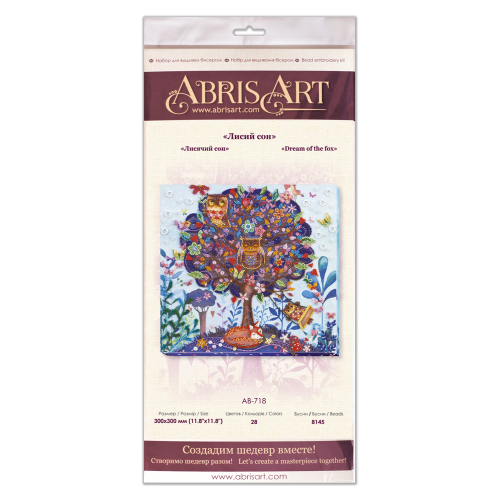 Main Bead Embroidery Kit Dream of the fox (Deco Scenes), AB-718 by Abris Art - buy online! ✿ Fast delivery ✿ Factory price ✿ Wholesale and retail ✿ Purchase Great kits for embroidery with beads