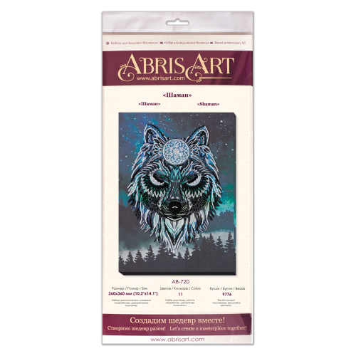 Main Bead Embroidery Kit Shaman (Deco Scenes), AB-720 by Abris Art - buy online! ✿ Fast delivery ✿ Factory price ✿ Wholesale and retail ✿ Purchase Great kits for embroidery with beads