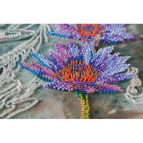 Main Bead Embroidery Kit Golden beetle (Flowers), AB-724 by Abris Art - buy online! ✿ Fast delivery ✿ Factory price ✿ Wholesale and retail ✿ Purchase Great kits for embroidery with beads