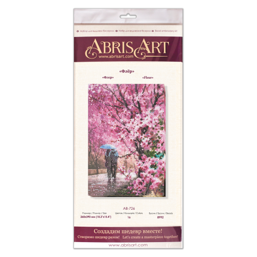 Main Bead Embroidery Kit Flir (Romanticism), AB-726 by Abris Art - buy online! ✿ Fast delivery ✿ Factory price ✿ Wholesale and retail ✿ Purchase Great kits for embroidery with beads