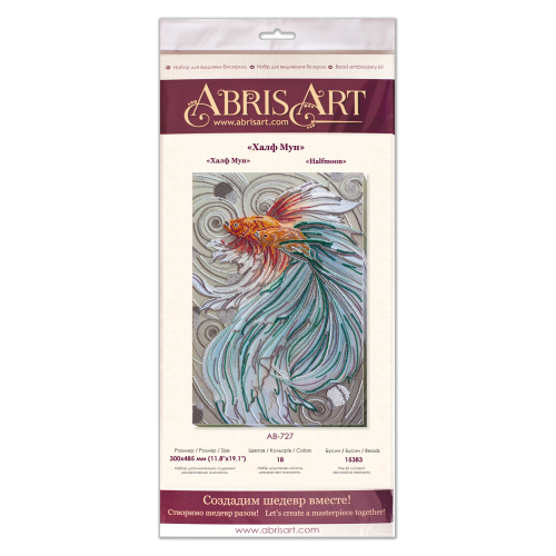 Main Bead Embroidery Kit Halfmoon (Deco Scenes), AB-727 by Abris Art - buy online! ✿ Fast delivery ✿ Factory price ✿ Wholesale and retail ✿ Purchase Great kits for embroidery with beads