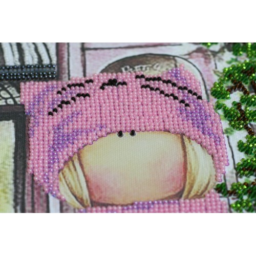 Main Bead Embroidery Kit Having a dessert (Kids), AB-739 by Abris Art - buy online! ✿ Fast delivery ✿ Factory price ✿ Wholesale and retail ✿ Purchase Great kits for embroidery with beads