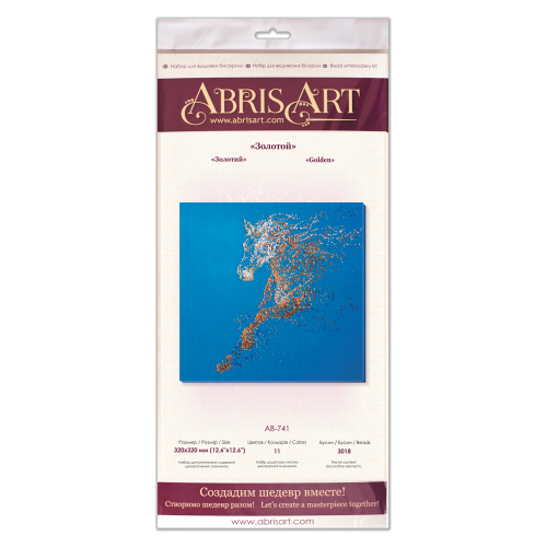 Main Bead Embroidery Kit The Golden (Animals), AB-741 by Abris Art - buy online! ✿ Fast delivery ✿ Factory price ✿ Wholesale and retail ✿ Purchase Great kits for embroidery with beads