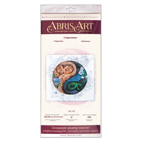 Main Bead Embroidery Kit Harmony (Deco Scenes), AB-745 by Abris Art - buy online! ✿ Fast delivery ✿ Factory price ✿ Wholesale and retail ✿ Purchase Great kits for embroidery with beads