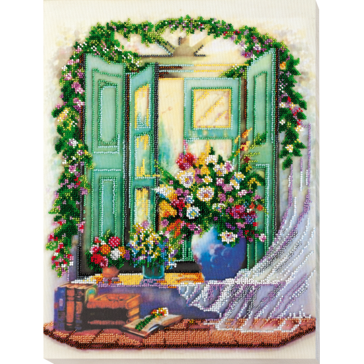 Main Bead Embroidery Kit Summer sketch (Still life), AB-748 by Abris Art - buy online! ✿ Fast delivery ✿ Factory price ✿ Wholesale and retail ✿ Purchase Great kits for embroidery with beads