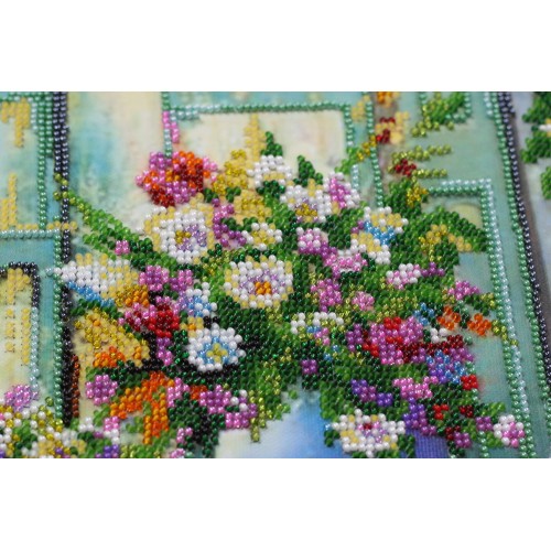 Main Bead Embroidery Kit Summer sketch (Still life), AB-748 by Abris Art - buy online! ✿ Fast delivery ✿ Factory price ✿ Wholesale and retail ✿ Purchase Great kits for embroidery with beads
