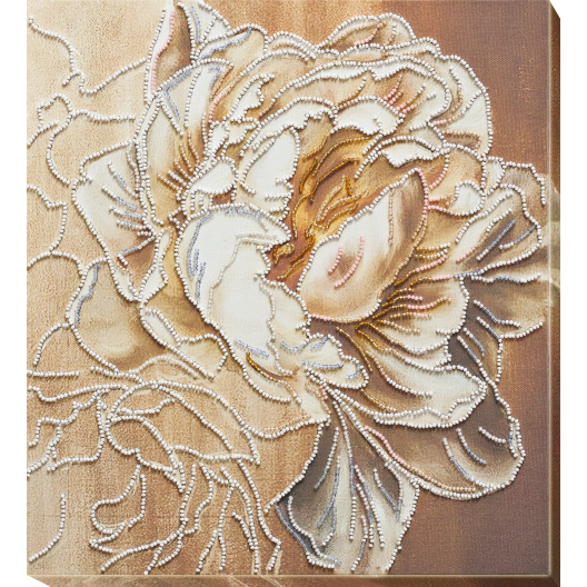 Main Bead Embroidery Kit Peony (Flowers), AB-750 by Abris Art - buy online! ✿ Fast delivery ✿ Factory price ✿ Wholesale and retail ✿ Purchase Great kits for embroidery with beads