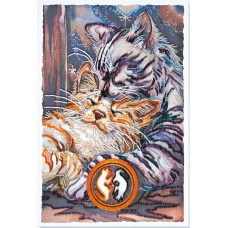 Main Bead Embroidery Kit Purring (Animals)