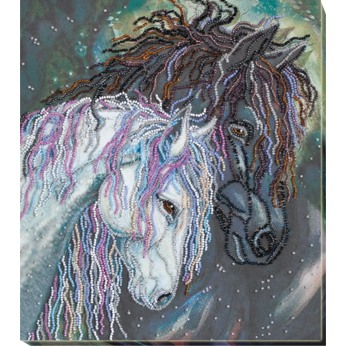 Main Bead Embroidery Kit Devotion (Animals), AB-752 by Abris Art - buy online! ✿ Fast delivery ✿ Factory price ✿ Wholesale and retail ✿ Purchase Great kits for embroidery with beads