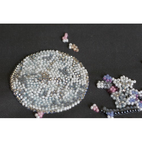 Main Bead Embroidery Kit Night sakura (Flowers), AB-762 by Abris Art - buy online! ✿ Fast delivery ✿ Factory price ✿ Wholesale and retail ✿ Purchase Great kits for embroidery with beads