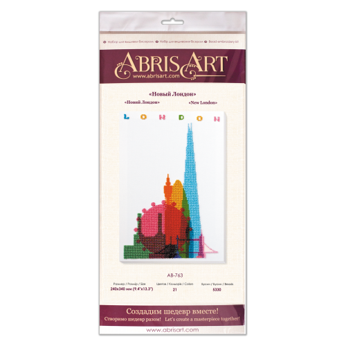 Main Bead Embroidery Kit New London (Deco Scenes), AB-763 by Abris Art - buy online! ✿ Fast delivery ✿ Factory price ✿ Wholesale and retail ✿ Purchase Great kits for embroidery with beads